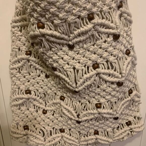 Beaded And Crocheted Large  Handbag - Picture 1 of 9